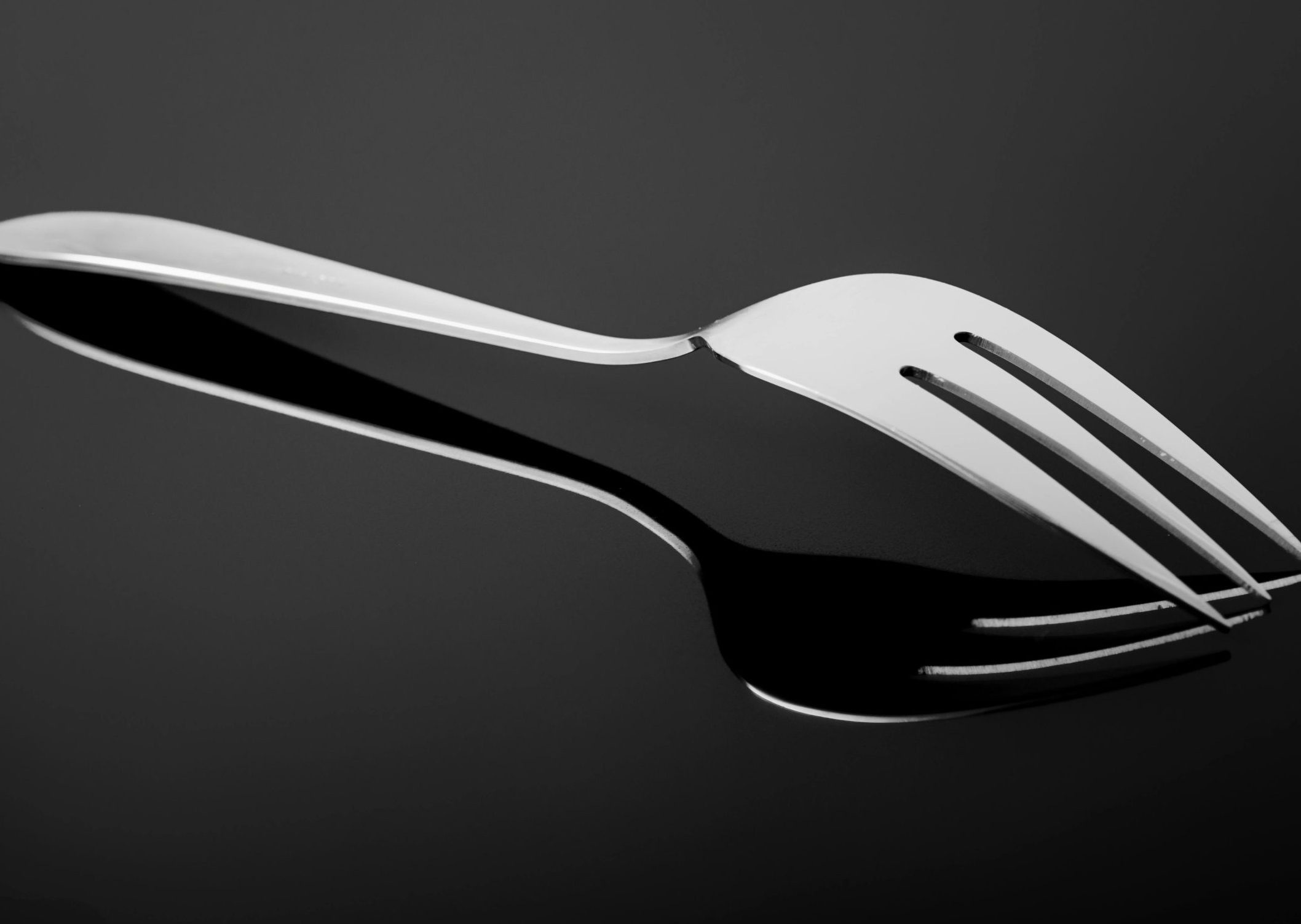 Silverware-Fork-Modern-Black backgrouind